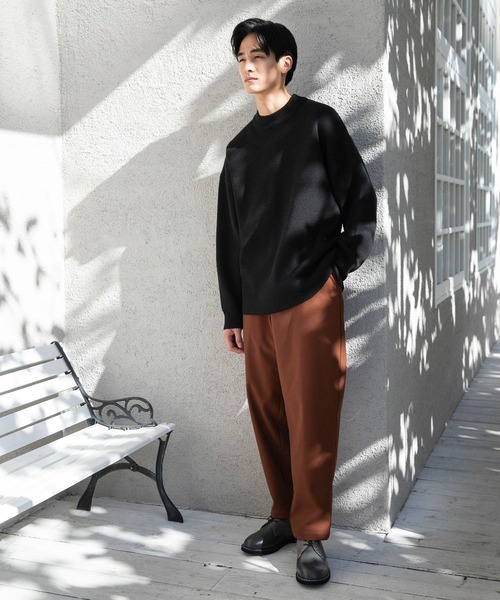 niko and...（ニコアンド）の「Wジャカードモックネックニットプルオーバー（ニット/セーター・メンズ・アイボリー/オレンジ/グリーン/ブラック・SMALL/MEDIUM/LARGE）」の5枚目の写真