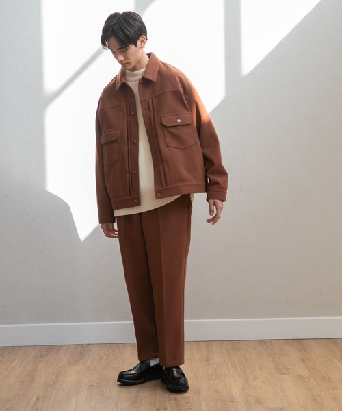 niko and...（ニコアンド）の「Wジャカードモックネックニットプルオーバー（ニット/セーター・メンズ・アイボリー/オレンジ/グリーン/ブラック・SMALL/MEDIUM/LARGE）」の7枚目の写真