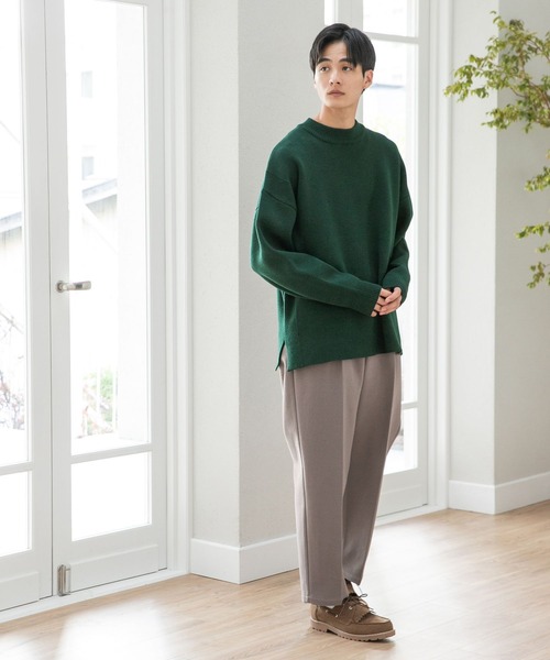 niko and...（ニコアンド）の「Wジャカードモックネックニットプルオーバー（ニット/セーター・メンズ・アイボリー/オレンジ/グリーン/ブラック・SMALL/MEDIUM/LARGE）」の8枚目の写真