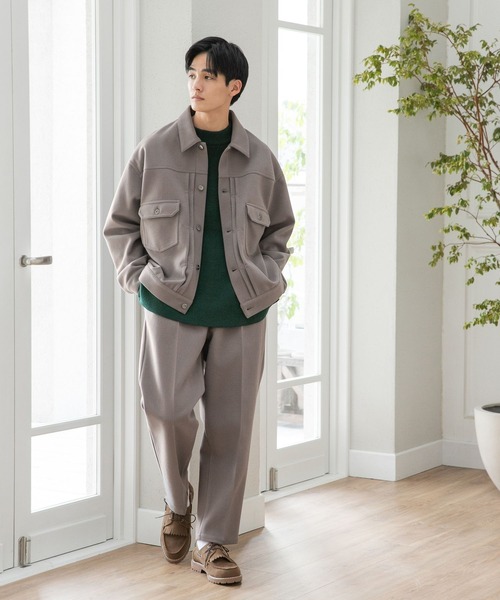 niko and...（ニコアンド）の「Wジャカードモックネックニットプルオーバー（ニット/セーター・メンズ・アイボリー/オレンジ/グリーン/ブラック・SMALL/MEDIUM/LARGE）」の9枚目の写真