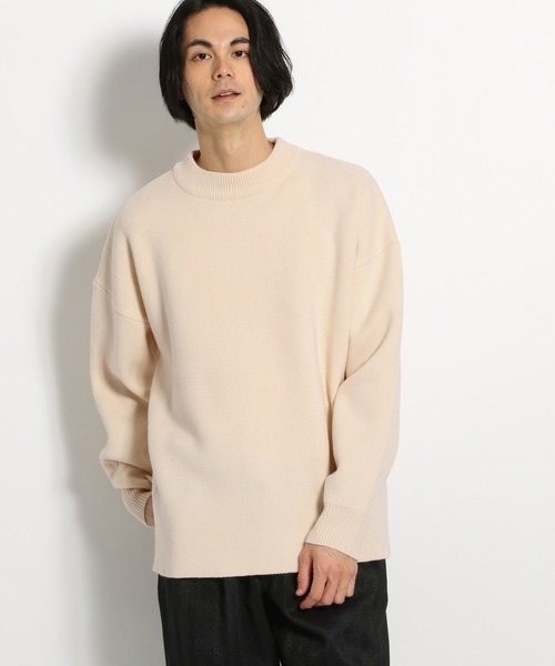 niko and...（ニコアンド）の「Wジャカードモックネックニットプルオーバー（ニット/セーター・メンズ・アイボリー/オレンジ/グリーン/ブラック・SMALL/MEDIUM/LARGE）」の14枚目の写真