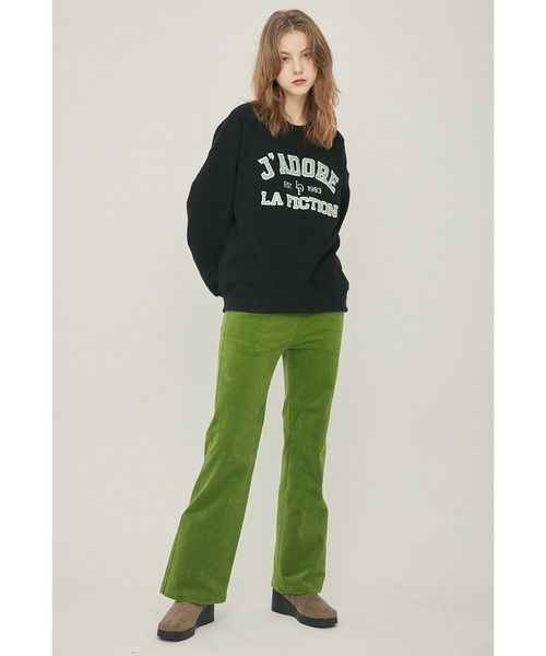 LARTIGENT（ラーティゼン）の「A'GEM/9 × .kom『LARTIGENT/ラーティゼン』LO APPLIQUE SWEATSHIRT/ロゴ アップリケ刺繍 長袖 スウェットシャツ（スウェット・レディース・ブラック・FREE）」の8枚目の写真