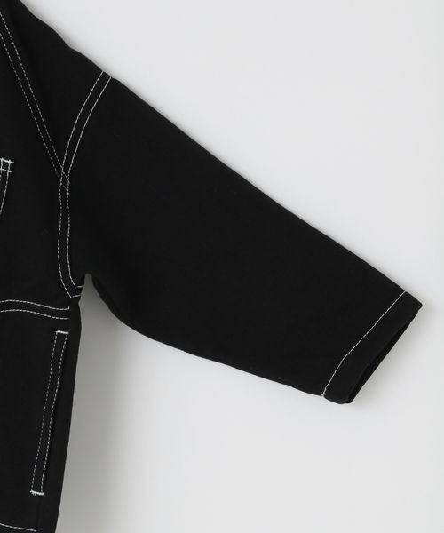 LOWRYS FARM（ローリーズファーム）の「コットンステッチカバーオール　263108（ノーカラージャケット・キッズ・ブラック/ブルー/アイボリー/レッド・110cm/120cm/130cm/140cm/150cm）」の9枚目の写真