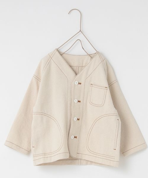 LOWRYS FARM（ローリーズファーム）の「コットンステッチカバーオール　263108（ノーカラージャケット・キッズ・ブラック/ブルー/アイボリー/レッド・110cm/120cm/130cm/140cm/150cm）」の16枚目の写真