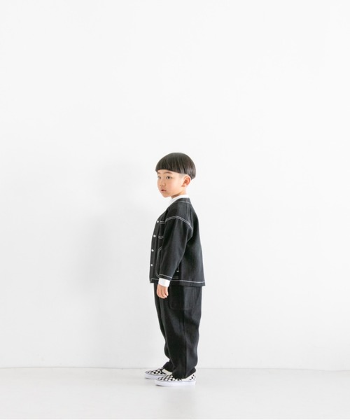 LOWRYS FARM（ローリーズファーム）の「コットンステッチカバーオール　263108（ノーカラージャケット・キッズ・ブラック/ブルー/アイボリー/レッド・110cm/120cm/130cm/140cm/150cm）」の22枚目の写真