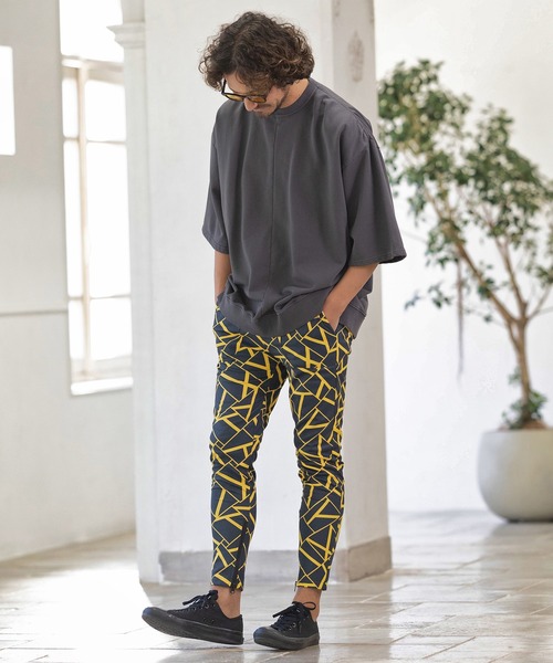 Magine(マージン)の「mp9730-PATTERNED GIMMICK PANTS パンツ(その他パンツ・メンズ・ホワイト×ブラック/ブラック×ホワイト/ブラック×イエロー・46/48/44)」の17枚目の写真