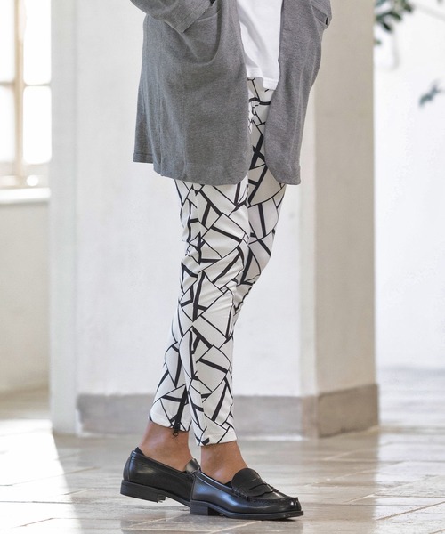 Magine(マージン)の「mp9730-PATTERNED GIMMICK PANTS パンツ(その他パンツ・メンズ・ホワイト×ブラック/ブラック×ホワイト/ブラック×イエロー・46/48/44)」の15枚目の写真