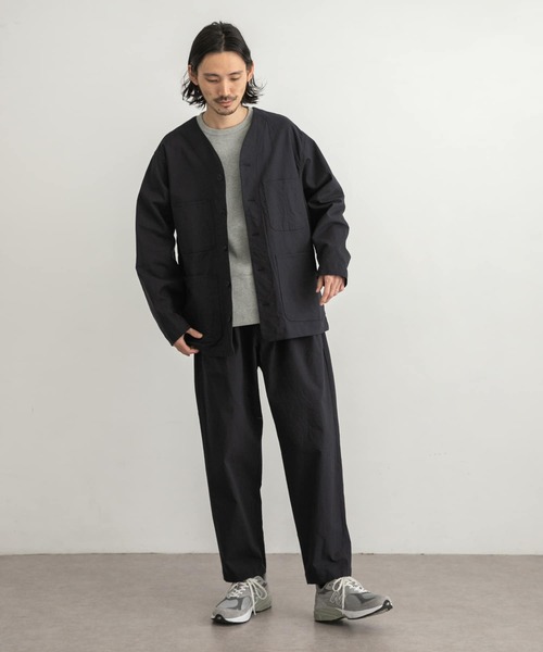 WORK NOT WORK URBAN RESEARCH（ワークノットワークアーバンリサーチ）の「WORK NOT WORK　Stretch Twill Cardigan Jacket（カバーオール・メンズ・ネイビー/オフホワイト/オリーブ・SMALL/MEDIUM/LARGE）」の20枚目の写真