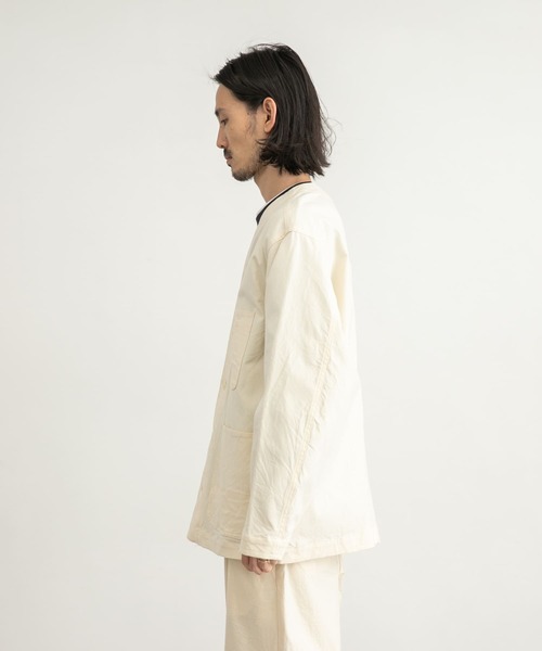 WORK NOT WORK URBAN RESEARCH（ワークノットワークアーバンリサーチ）の「WORK NOT WORK　Stretch Twill Cardigan Jacket（カバーオール・メンズ・ネイビー/オフホワイト/オリーブ・SMALL/MEDIUM/LARGE）」の22枚目の写真