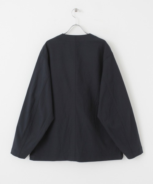 WORK NOT WORK URBAN RESEARCH（ワークノットワークアーバンリサーチ）の「WORK NOT WORK　Stretch Twill Cardigan Jacket（カバーオール・メンズ・ネイビー/オフホワイト/オリーブ・SMALL/MEDIUM/LARGE）」の9枚目の写真