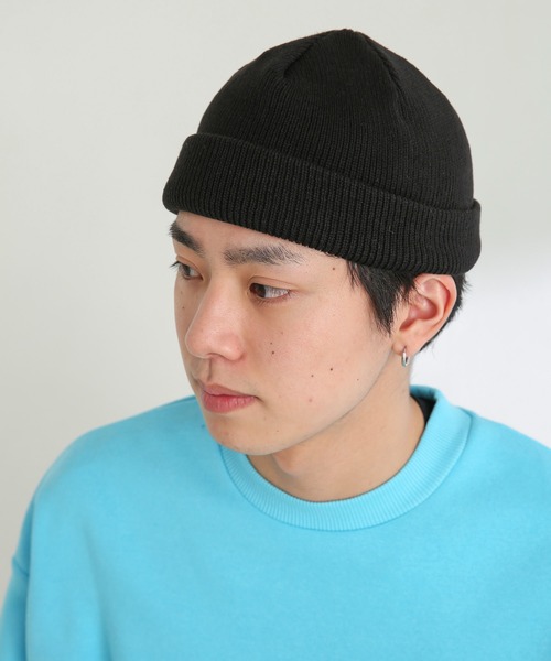 SENSE OF PLACE by URBAN RESEARCH（センスオブプレイスバイアーバンリサーチ）の「リブロールワッチ（ニットキャップ/ビーニー・メンズ・ライトブルー/ブラック/ネイビー/グリーン/アイボリー・ONE）」の3枚目の写真
