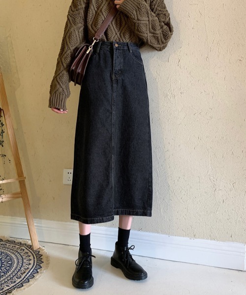 MANGROVE（マングローブ）の「ハイウエストデニムスカート（デニムスカート・レディース・ライトブルー/ブラック/インディゴブルー・MEDIUM/LARGE）」の2枚目の写真