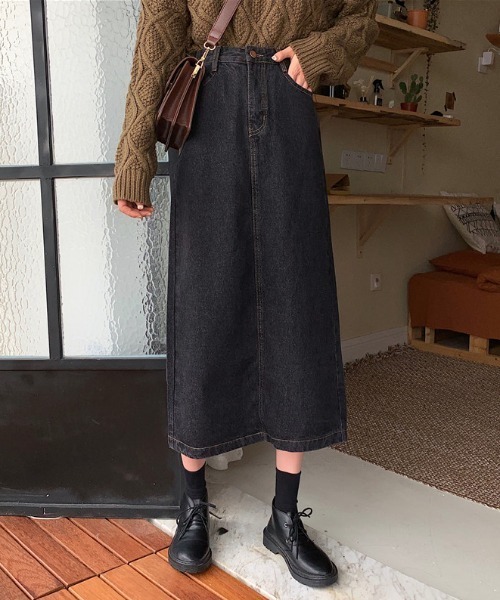 MANGROVE（マングローブ）の「ハイウエストデニムスカート（デニムスカート・レディース・ライトブルー/ブラック/インディゴブルー・MEDIUM/LARGE）」の5枚目の写真