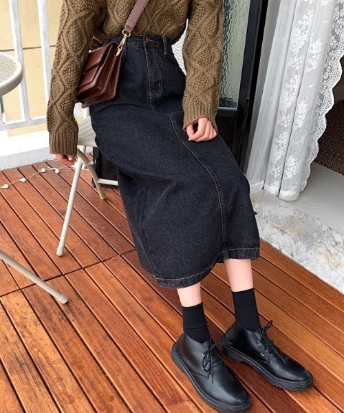 MANGROVE（マングローブ）の「ハイウエストデニムスカート（デニムスカート・レディース・ライトブルー/ブラック/インディゴブルー・MEDIUM/LARGE）」の6枚目の写真