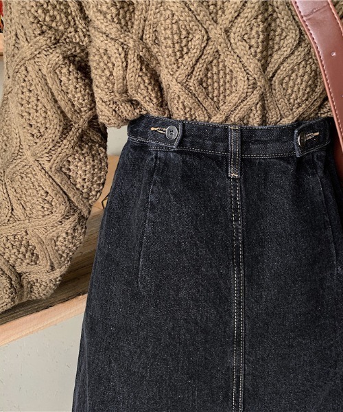MANGROVE（マングローブ）の「ハイウエストデニムスカート（デニムスカート・レディース・ライトブルー/ブラック/インディゴブルー・MEDIUM/LARGE）」の8枚目の写真