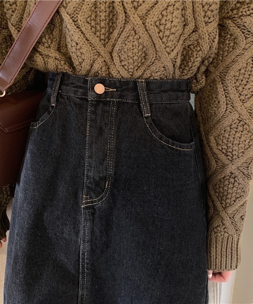 MANGROVE（マングローブ）の「ハイウエストデニムスカート（デニムスカート・レディース・ライトブルー/ブラック/インディゴブルー・MEDIUM/LARGE）」の7枚目の写真