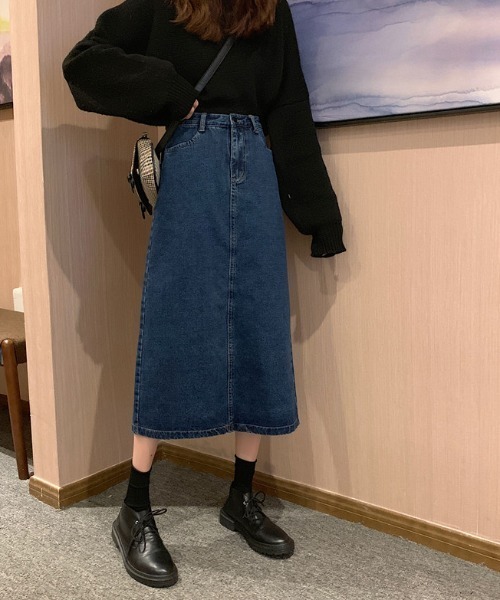 MANGROVE（マングローブ）の「ハイウエストデニムスカート（デニムスカート・レディース・ライトブルー/ブラック/インディゴブルー・MEDIUM/LARGE）」の13枚目の写真