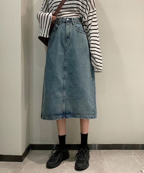 MANGROVE（マングローブ）の「ハイウエストデニムスカート（デニムスカート・レディース・ライトブルー/ブラック/インディゴブルー・MEDIUM/LARGE）」の18枚目の写真