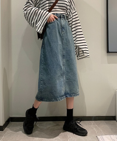MANGROVE（マングローブ）の「ハイウエストデニムスカート（デニムスカート・レディース・ライトブルー/ブラック/インディゴブルー・MEDIUM/LARGE）」の19枚目の写真