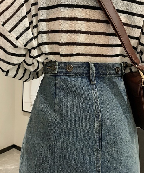 MANGROVE（マングローブ）の「ハイウエストデニムスカート（デニムスカート・レディース・ライトブルー/ブラック/インディゴブルー・MEDIUM/LARGE）」の21枚目の写真