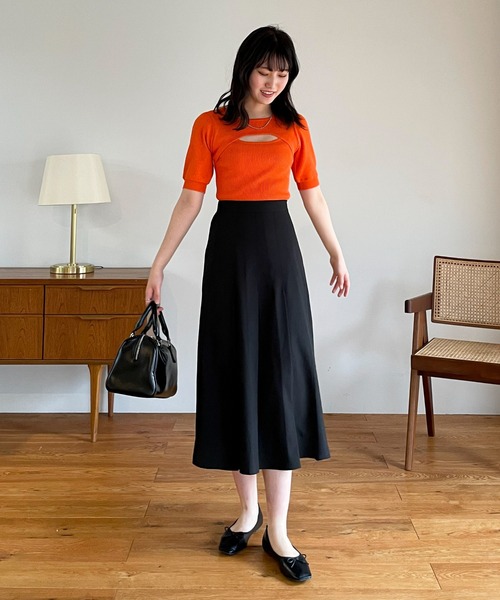 EPIMI E'PIMMY（エピミエピミー）の「ボックスプリーツロングスカート（スカート・レディース・ブラック/モカ・MEDIUM）」の16枚目の写真