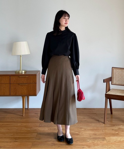 EPIMI E'PIMMY（エピミエピミー）の「ボックスプリーツロングスカート（スカート・レディース・ブラック/モカ・MEDIUM）」の18枚目の写真