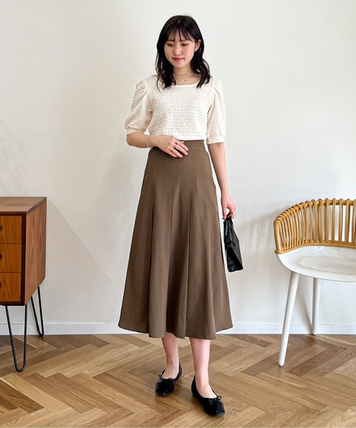 EPIMI E'PIMMY（エピミエピミー）の「ボックスプリーツロングスカート（スカート・レディース・ブラック/モカ・MEDIUM）」の17枚目の写真