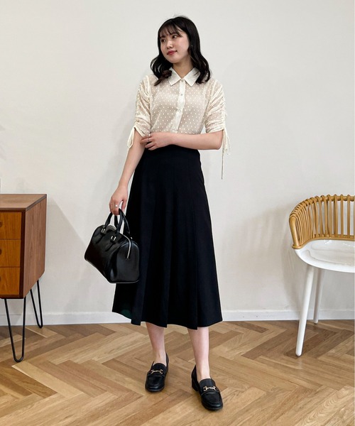 EPIMI E'PIMMY（エピミエピミー）の「ボックスプリーツロングスカート（スカート・レディース・ブラック/モカ・MEDIUM）」の15枚目の写真