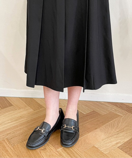 EPIMI E'PIMMY（エピミエピミー）の「ボックスプリーツロングスカート（スカート・レディース・ブラック/モカ・MEDIUM）」の14枚目の写真