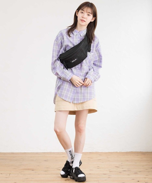 MILKFED.(ミルクフェド)の「BACK LOGO PLAID SHIRT(シャツ/ブラウス・レディース・ホワイト/イエロー/ライトパープル・ONE SIZE)」の17枚目の写真