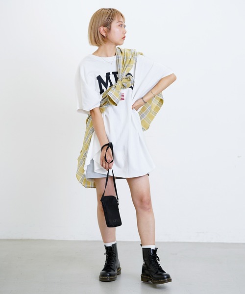 MILKFED.(ミルクフェド)の「BACK LOGO PLAID SHIRT(シャツ/ブラウス・レディース・ホワイト/イエロー/ライトパープル・ONE SIZE)」の5枚目の写真