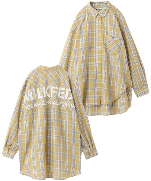 MILKFED.(ミルクフェド)の「BACK LOGO PLAID SHIRT(シャツ/ブラウス・レディース・ホワイト/イエロー/ライトパープル・ONE SIZE)」の13枚目の写真