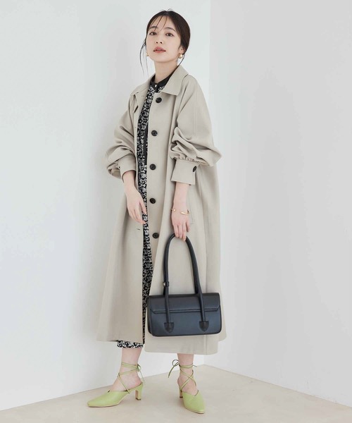 vis-`a-vis(ビサビ)の「【一部店舗限定】【2WAY】オーバーサイズスタンドカラー&ステンカラーコート(ステンカラーコート・レディース・キナリ/ベージュ/ライトグリーン・M/S)」の14枚目の写真