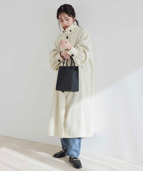 vis-`a-vis(ビサビ)の「【一部店舗限定】【2WAY】オーバーサイズスタンドカラー&ステンカラーコート(ステンカラーコート・レディース・キナリ/ベージュ/ライトグリーン・M/S)」の15枚目の写真