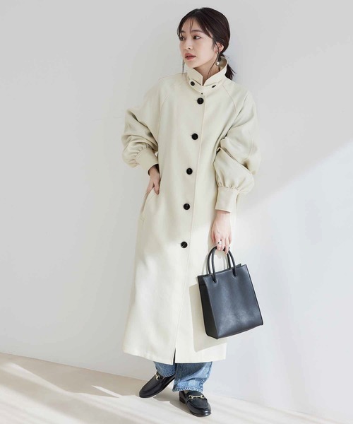 vis-`a-vis(ビサビ)の「【一部店舗限定】【2WAY】オーバーサイズスタンドカラー&ステンカラーコート(ステンカラーコート・レディース・キナリ/ベージュ/ライトグリーン・M/S)」の19枚目の写真