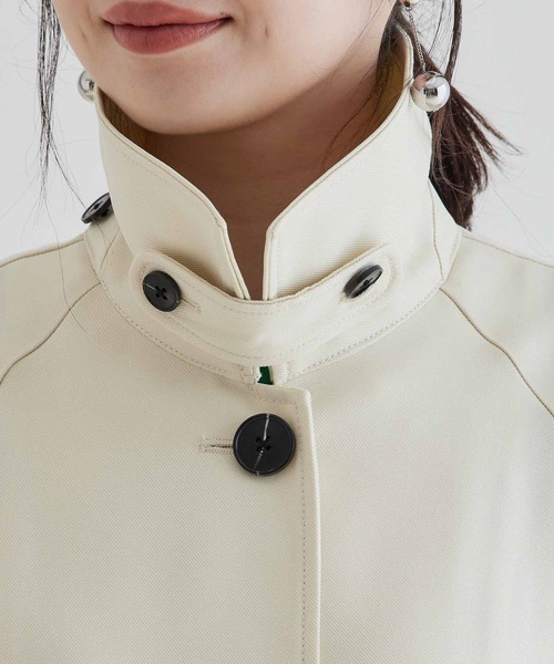 vis-`a-vis(ビサビ)の「【一部店舗限定】【2WAY】オーバーサイズスタンドカラー&ステンカラーコート(ステンカラーコート・レディース・キナリ/ベージュ/ライトグリーン・M/S)」の16枚目の写真