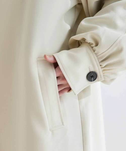 vis-`a-vis(ビサビ)の「【一部店舗限定】【2WAY】オーバーサイズスタンドカラー&ステンカラーコート(ステンカラーコート・レディース・キナリ/ベージュ/ライトグリーン・M/S)」の10枚目の写真