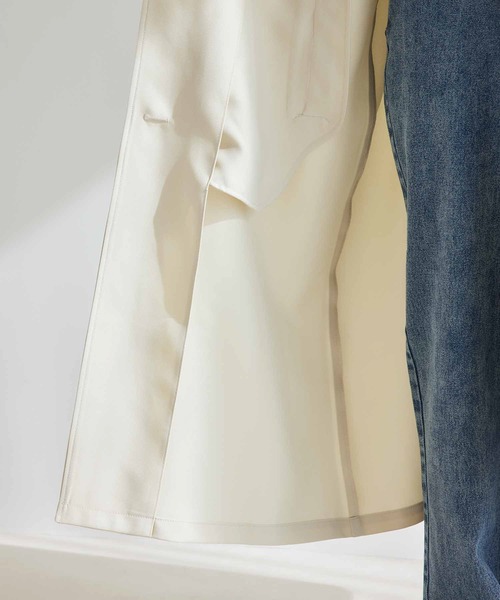 vis-`a-vis(ビサビ)の「【一部店舗限定】【2WAY】オーバーサイズスタンドカラー&ステンカラーコート(ステンカラーコート・レディース・キナリ/ベージュ/ライトグリーン・M/S)」の13枚目の写真