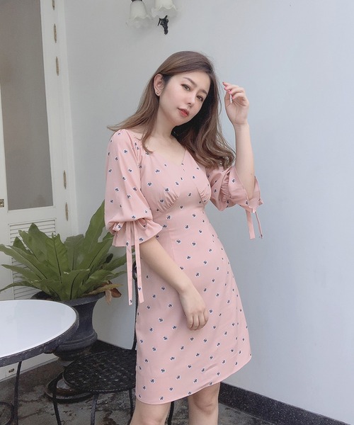 lissi Boutique(リージーブティック)の「【lissi Boutique】リボン付き花柄プリントワンピース(ワンピース・レディース・ピンク・FREE)」の19枚目の写真