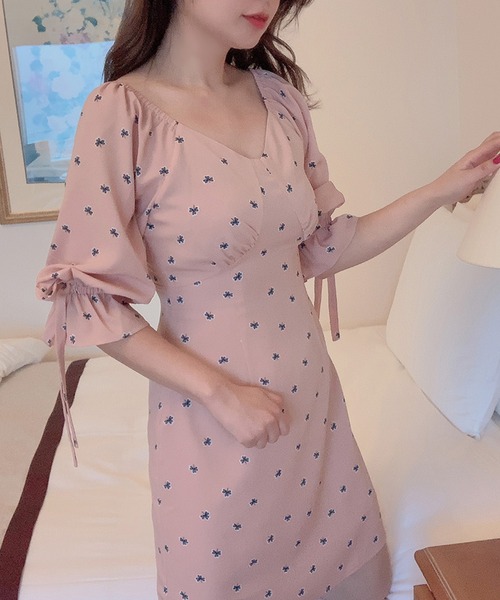 lissi Boutique(リージーブティック)の「【lissi Boutique】リボン付き花柄プリントワンピース(ワンピース・レディース・ピンク・FREE)」の15枚目の写真