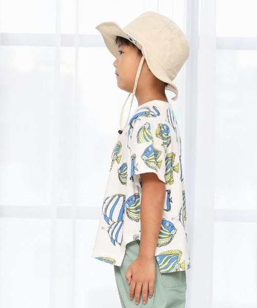 MAKE YOUR DAY（メイクユアデイ）の「熱帯魚総柄半袖Tシャツ■80～140cm（Tシャツ/カットソー・キッズ・オフホワイト/ミント・90/100/110/120/80/130/140）」の8枚目の写真