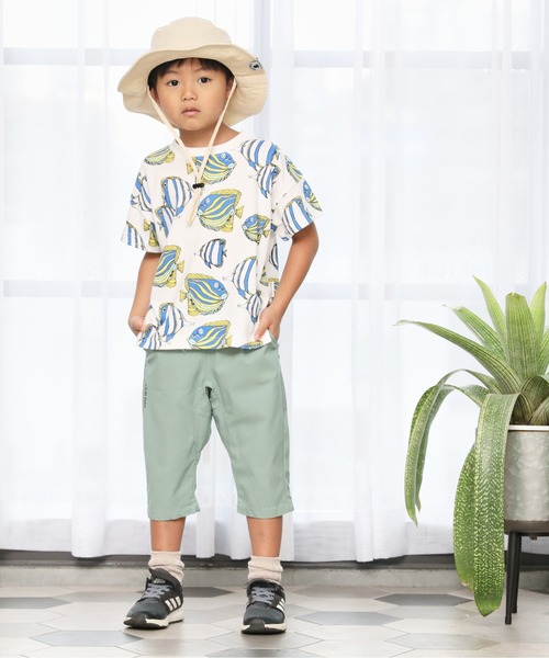 MAKE YOUR DAY（メイクユアデイ）の「熱帯魚総柄半袖Tシャツ■80～140cm（Tシャツ/カットソー・キッズ・オフホワイト/ミント・90/100/110/120/80/130/140）」の11枚目の写真