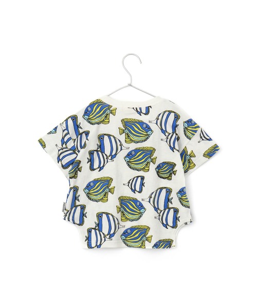 MAKE YOUR DAY（メイクユアデイ）の「熱帯魚総柄半袖Tシャツ■80～140cm（Tシャツ/カットソー・キッズ・オフホワイト/ミント・90/100/110/120/80/130/140）」の13枚目の写真