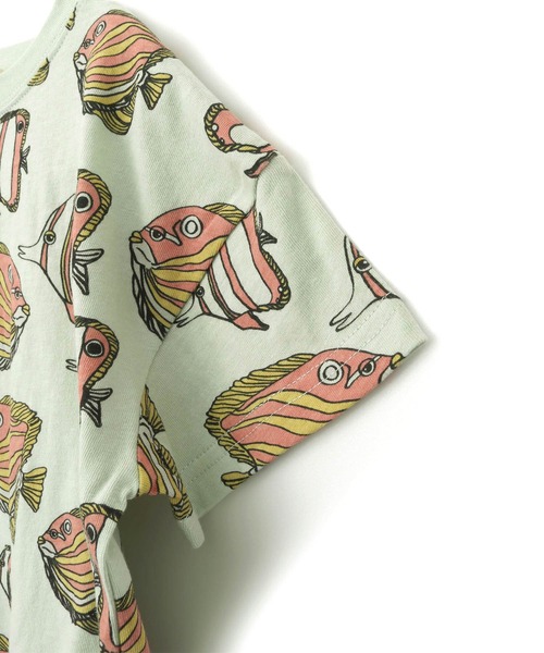 MAKE YOUR DAY（メイクユアデイ）の「熱帯魚総柄半袖Tシャツ■80～140cm（Tシャツ/カットソー・キッズ・オフホワイト/ミント・90/100/110/120/80/130/140）」の16枚目の写真