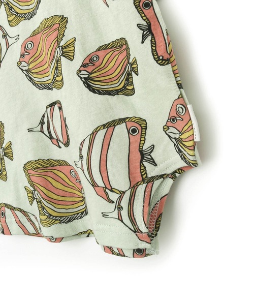 MAKE YOUR DAY（メイクユアデイ）の「熱帯魚総柄半袖Tシャツ■80～140cm（Tシャツ/カットソー・キッズ・オフホワイト/ミント・90/100/110/120/80/130/140）」の18枚目の写真