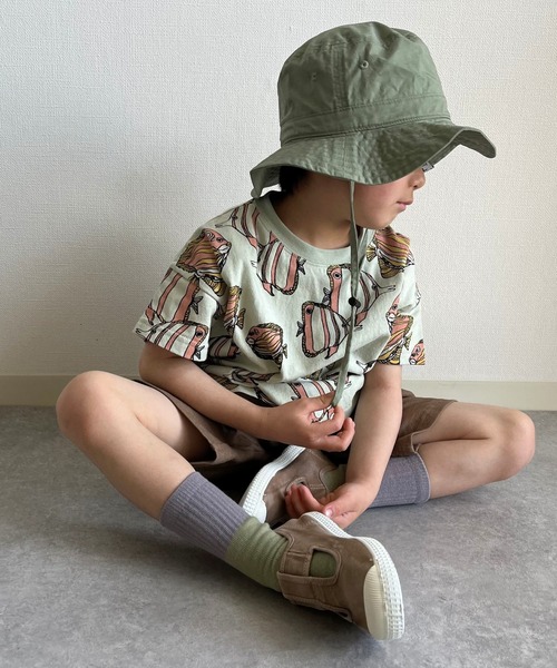 MAKE YOUR DAY（メイクユアデイ）の「熱帯魚総柄半袖Tシャツ■80～140cm（Tシャツ/カットソー・キッズ・オフホワイト/ミント・90/100/110/120/80/130/140）」の6枚目の写真