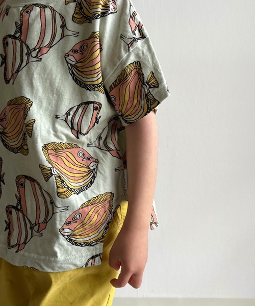 MAKE YOUR DAY（メイクユアデイ）の「熱帯魚総柄半袖Tシャツ■80～140cm（Tシャツ/カットソー・キッズ・オフホワイト/ミント・90/100/110/120/80/130/140）」の19枚目の写真