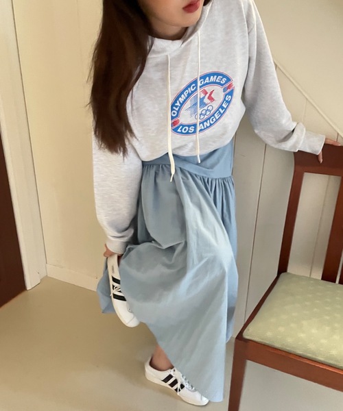 Didot.showroom(ディドット ショールーム)の「flare long sk / ボリューミーフレアロングスカート(スカート・レディース・スカイブルー/ブラック/ベージュ・FREE)」の8枚目の写真