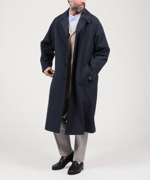 セール】ウールタイプライター ステンカラーコート（ステンカラー