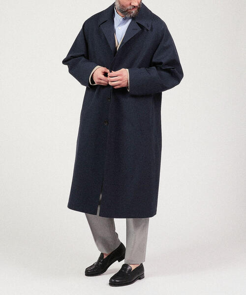 セール】ウールタイプライター ステンカラーコート（ステンカラー